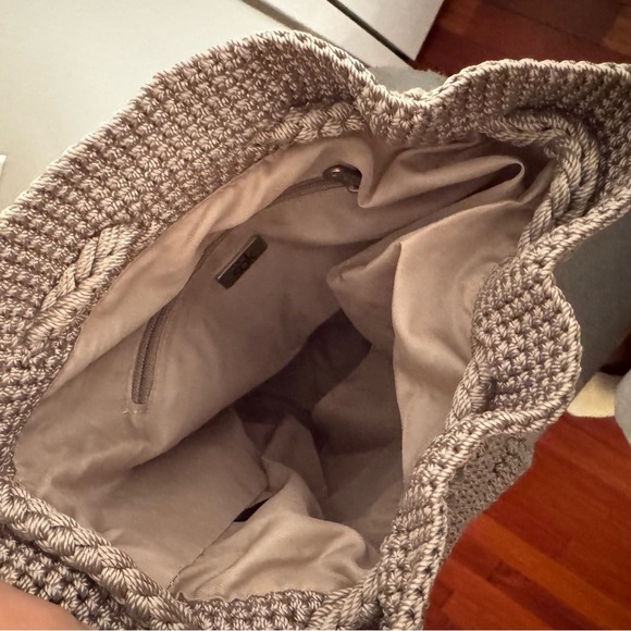 VINTAGE THE SAK crochet knit drawstring backpack - Picture 6 of 7